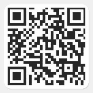 rickroll qr-code vierkante sticker