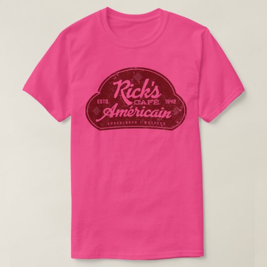 Ricks Cafe Americain T-shirt (Design voorkant)