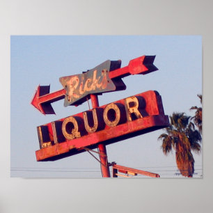  Ricks Liquor Sign Print