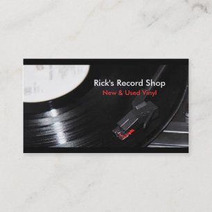 Rick's Record Shop Visitekaartje
