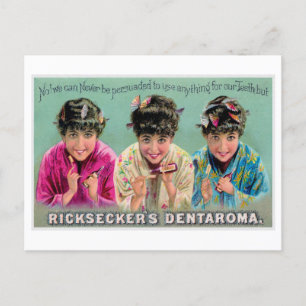 Ricksecker's Dentaroma Toothpaste Ad Briefkaart