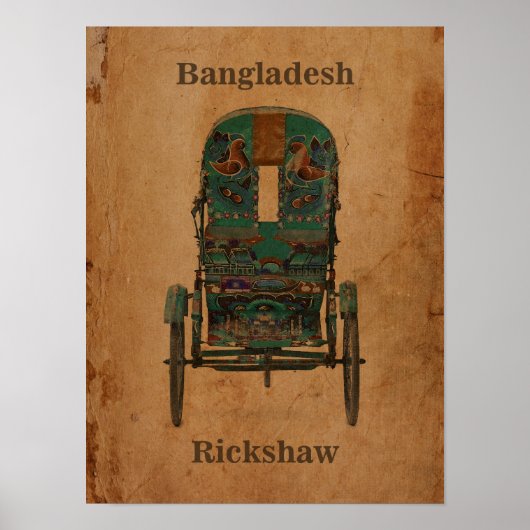Rickshaw poster vintage du Bangladesh (Devant)