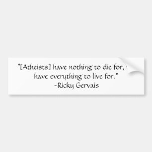 Ricky Gervais Bumpersticker