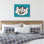 Ricky Raccoon | Boomer Badger Face Canvas Afdruk (Insitu (Slaapkamer))