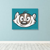 Ricky Raccoon | Boomer Badger Face Canvas Afdruk (Insitu (Houten vloer))