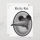 Ricky Rat Cartoon Briefkaart (Voorkant / Achterkant)
