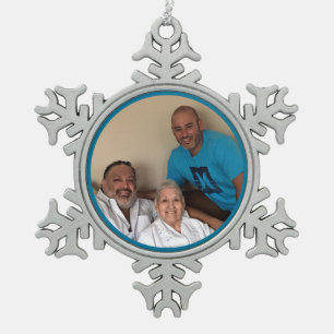 Ricky Trio Fotosjabloon Tin Sneeuwvlok Ornament