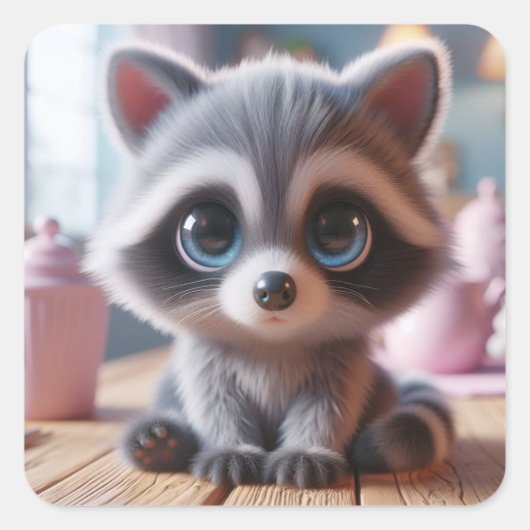 "Ricky" Vierkante Sticker (Voorkant)