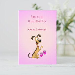 Rico de hond baby boy shower bedankkaart
