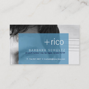 Rico's Face (blauwe Visitekaartjes) Visitekaartje