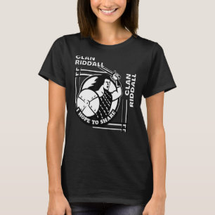Riddall Clan Gaelic Motto Sword T-shirt