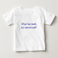 Riddel me T's-What heeft tanden maar kan niet eten