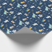 Ridder Dragon Castle Childish Patroon Cadeaupapier (Hoek)