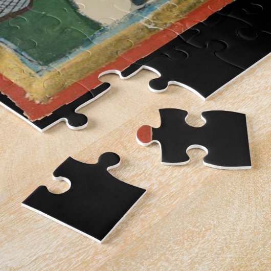 Ridder en schildknaap, 14e-eeuwse middeleeuwse kun legpuzzel (Zijkant)