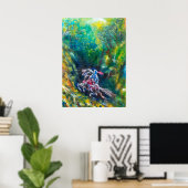 RIDDER LANCELOT, PAARDRIJDEN IN GROEEN BOS POSTER (Thuiskantoor)