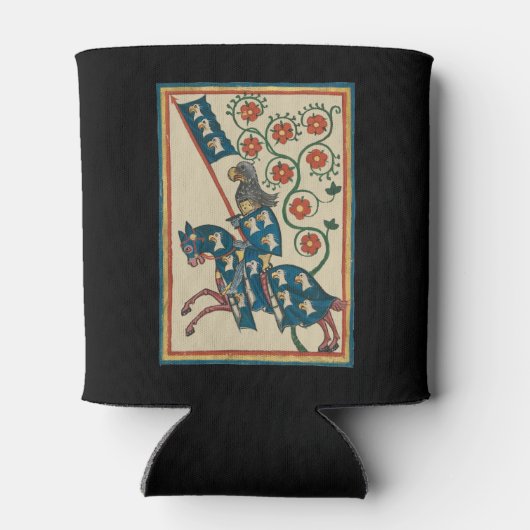 Ridder met adelaar heraldiek, 14e eeuw middeleeuws blikjeskoeler (Achterkant)