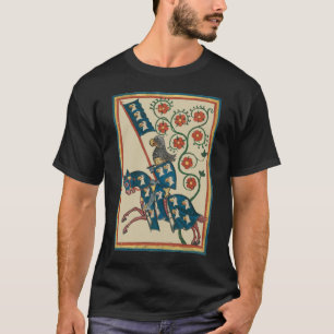 Ridder met adelaar heraldiek, 14e eeuw middeleeuws t-shirt