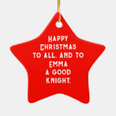 Ridder op het witte paard keramisch ornament (Achterkant)