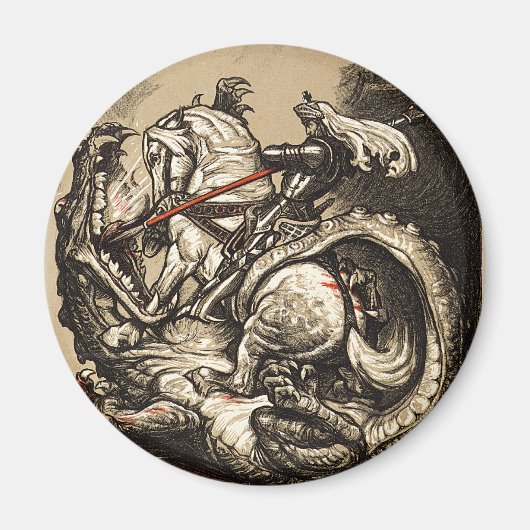 Ridder vs. Draak Magneet (Voorkant)