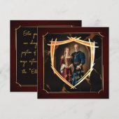 Ridder Wapen Middeleeuws Ouderwets Feestdagenkaart (Voorkant / Achterkant)