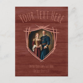 Ridder wapenschild Middeleeuwse ouderwetse Vintage Briefkaart