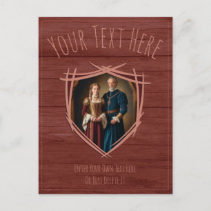 Ridder wapenschild Middeleeuwse ouderwetse Vintage Briefkaart