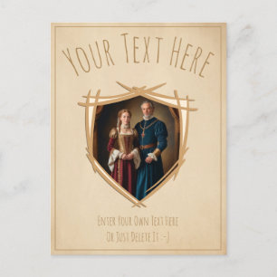 Ridder wapenschild Middeleeuwse ouderwetse Vintage Briefkaart