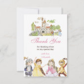Ridders en Prinsessen Verjaardag Bedankkaart (Voorkant)