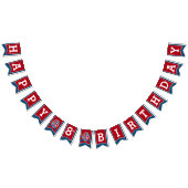 Ridders middeleeuws Gelukkige Verjaardag 8e rode b Vlaggetjes (Alle)