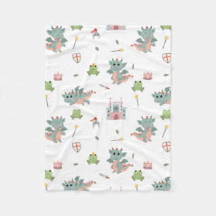 Ridders Sprookjesachtige Middeleeuwse Kasteelkweke Fleece Deken