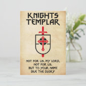 Ridders Tempeliers  Kruis Middeleeuwen Kunst Feestdagenkaart (Staand voorkant)