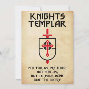 Ridders Tempeliers  Kruis Middeleeuwen Kunst Feestdagenkaart