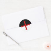 Ridders Tempeliers Vlag Ronde Sticker (Envelop)