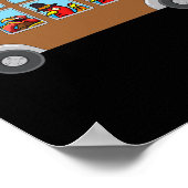 Ridderschool bus Thanksgiving Dag Funny Fa Poster (Hoek)