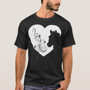 Ridderschool voor paarden met paardenrennen t-shirt