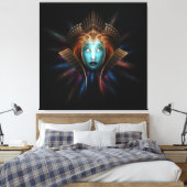 Riddian Queen Fractal Art Wrapped Canvas print (Insitu (Slaapkamer))