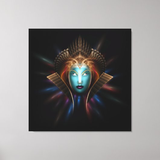 Riddian Queen Fractal Art Wrapped Canvas print (Voorkant)