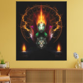 Riddian Queen of Fire Fractal Art Composition Canvas Afdruk (Insitu (Woonkamer))