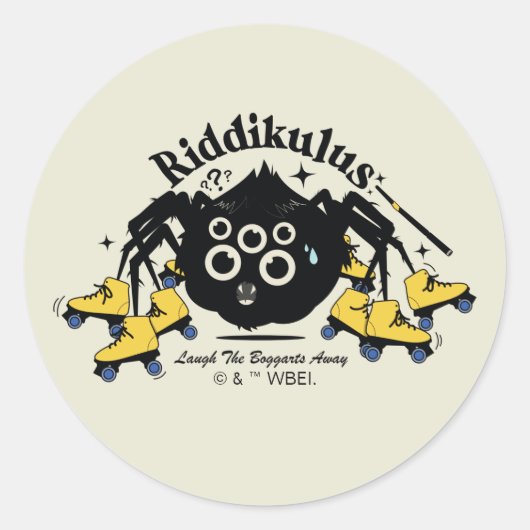Riddikulus - Lach de Boggarts weg Ronde Sticker (Voorkant)