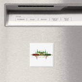 Riddim Roots Radio Square Koelkast Magneet (Insitu (Vaatwasser))