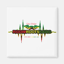 Riddim Roots Radio Square Koelkast Magneet