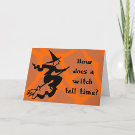 Riddle Halloween Witch Kaart