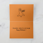 Riddle het Spook van Halloween Kaart (Binnen)