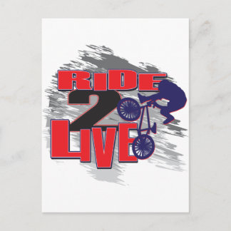 Ride 2 Live 2 Ride BMX rider Briefkaart