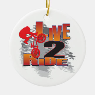 Ride 2 Live BMX Biker Keramisch Ornament
