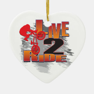 Ride 2 Live BMX Biker Keramisch Ornament