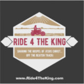 Ride 4 De King Christelijke motorfiets sticker (Voorkant)