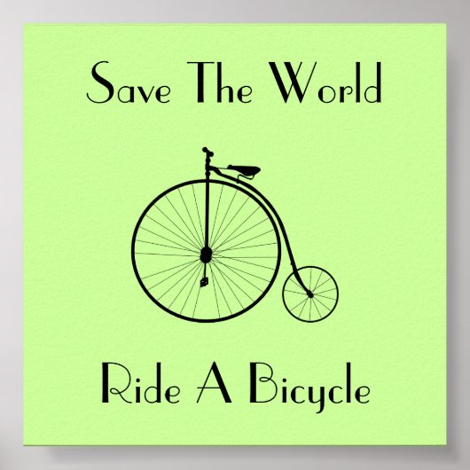 Ride A Bicycle  Square Poster (Voorkant)