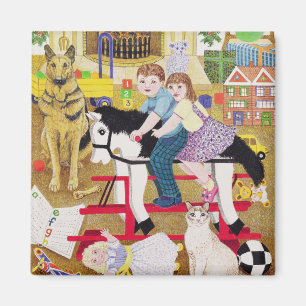 Ride-a-Cock-Horse Magneet