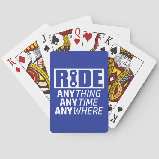 Ride, alles, altijd, overal pokerkaarten (Achterkant)